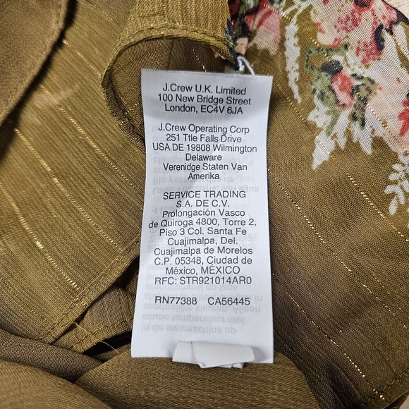 Madewell Olive Green Floral Long Tiered Sundress Flowy Sheer Lightweight Size 2 - Picture 5 of 7